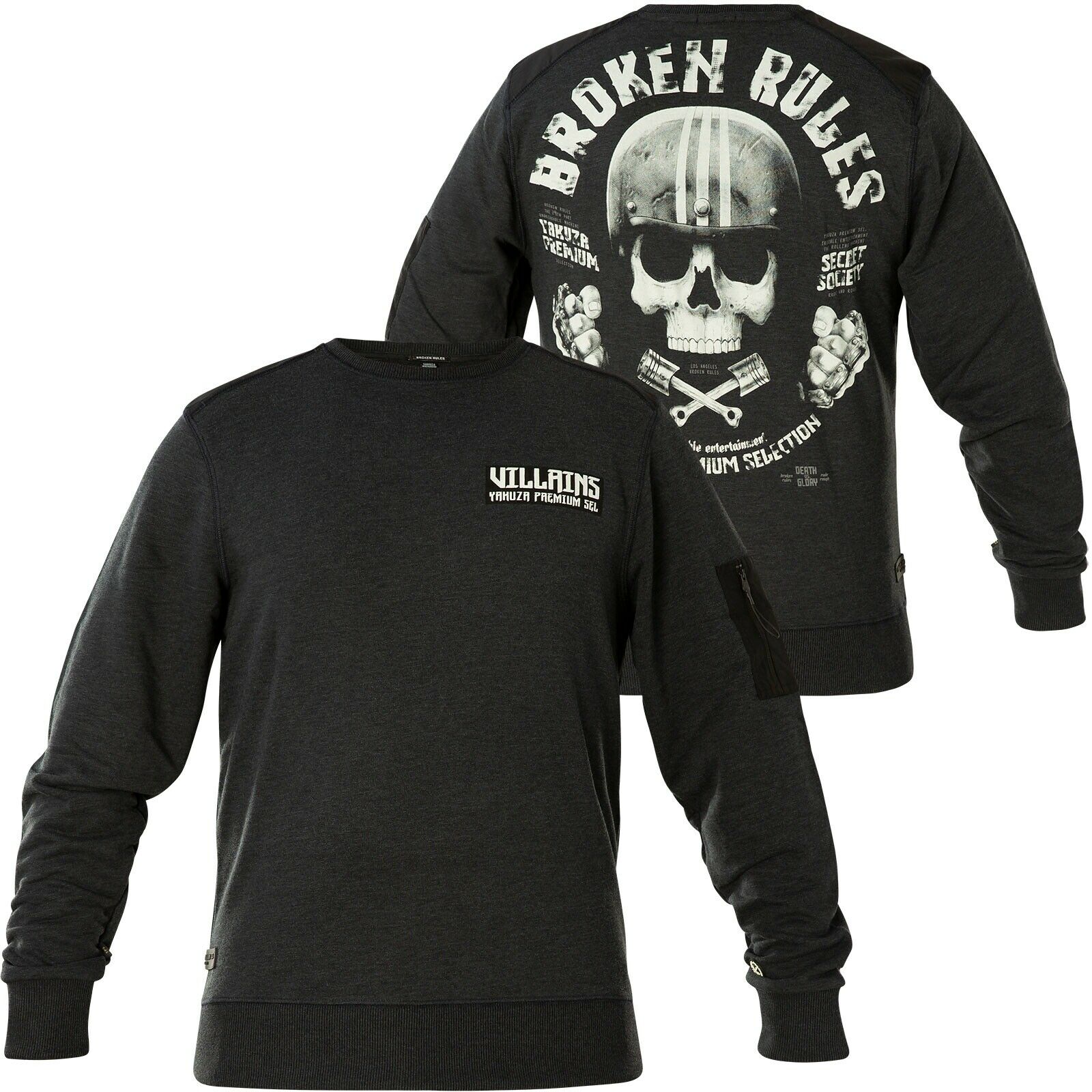 HAMG PRINTED BLACK SWEATSHIRTS.